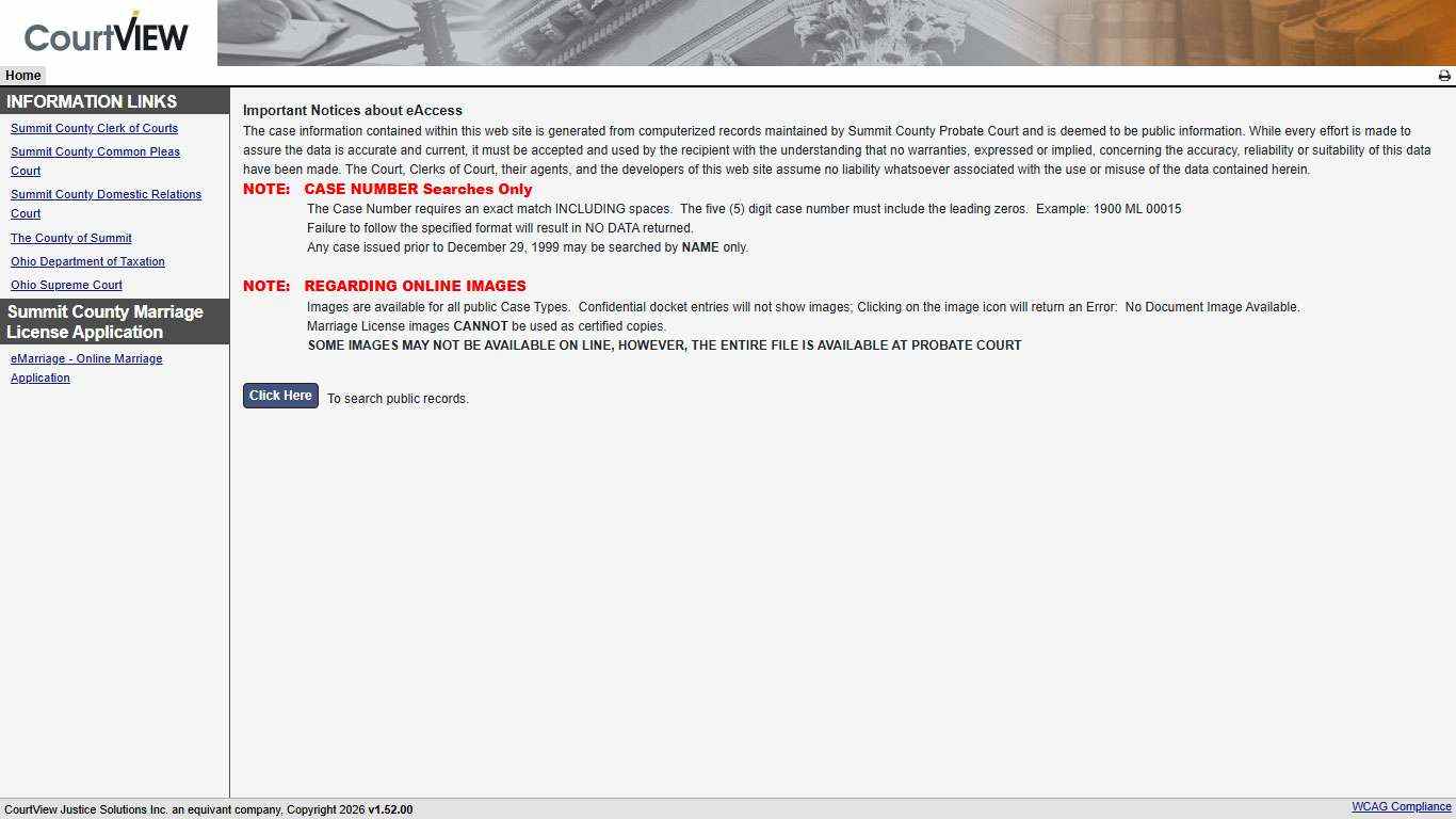 Welcome Page - CourtView Justice Solutions